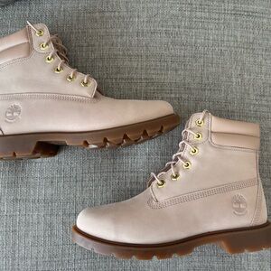 Timberland Women's Light Pink Combat Boots